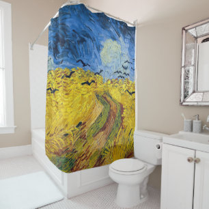 Vincent van Gogh - Wheatfield met Crows Douchegordijn