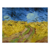 Vincent van Gogh - Wheatfield met Crows Foto Afdruk (Voorkant)