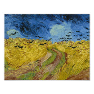 Vincent van Gogh - Wheatfield met Crows Foto Afdruk
