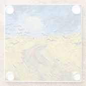 Vincent van Gogh - Wheatfield met Crows Glazen Onderzetter (Achterkant)