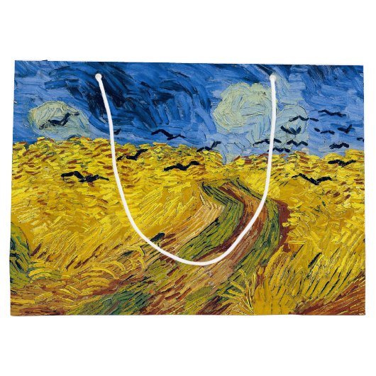 Vincent van Gogh - Wheatfield met Crows Groot Cadeauzakje (Achterkant)