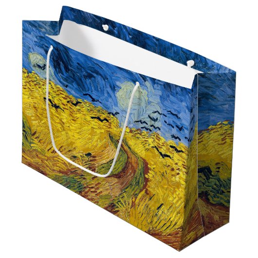 Vincent van Gogh - Wheatfield met Crows Groot Cadeauzakje (Voorkant Gekanteld)