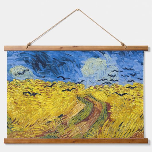 Vincent van Gogh - Wheatfield met Crows Hangend Wandkleed (Voorkant)