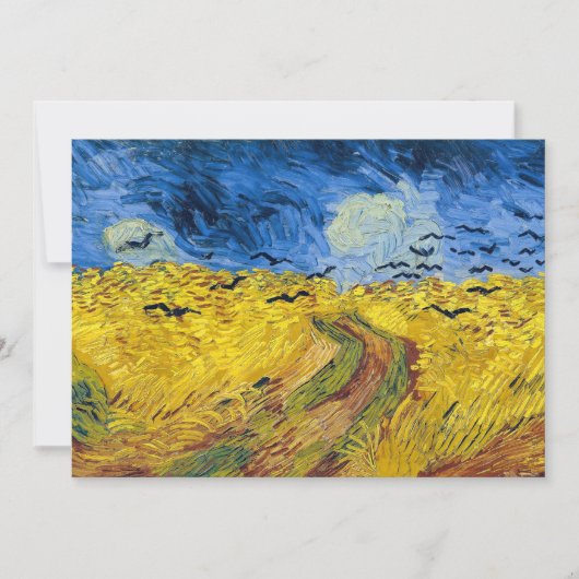 Vincent van Gogh - Wheatfield met Crows Kaart (Voorkant)