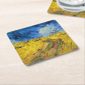 Vincent van Gogh - Wheatfield met Crows Kartonnen Onderzetters (Schuin)