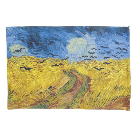 Vincent van Gogh - Wheatfield met Crows Kussensloop (Voorkant)