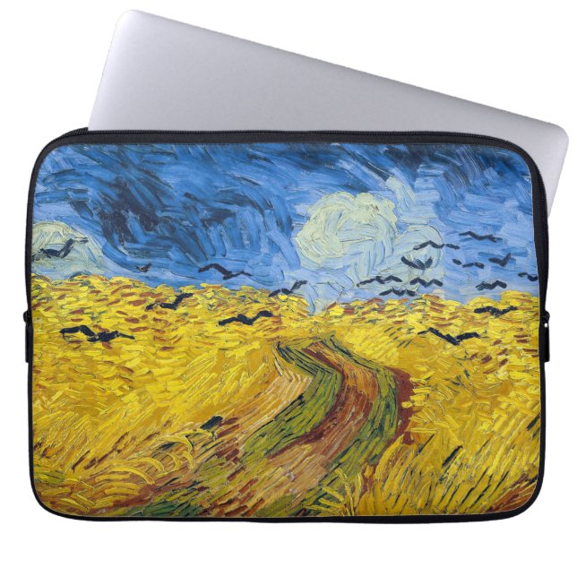 Vincent van Gogh - Wheatfield met Crows Laptop Sleeve (Voorkant)