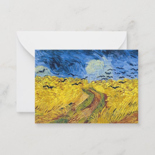 Vincent van Gogh - Wheatfield met Crows Notitiekaartje (Voorkant)