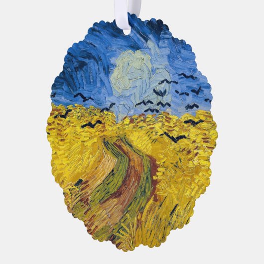 Vincent van Gogh - Wheatfield met Crows Ornament Kaart (Links)