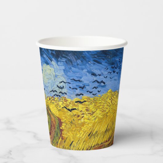 Vincent van Gogh - Wheatfield met Crows Papieren Bekers (Achterkant)