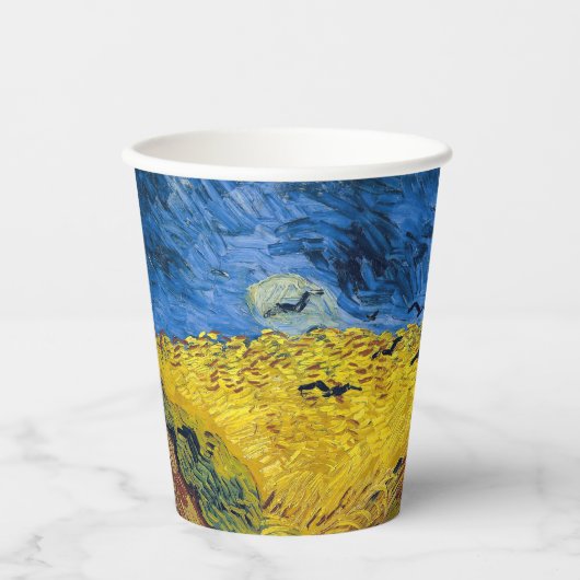 Vincent van Gogh - Wheatfield met Crows Papieren Bekers (Voorkant)