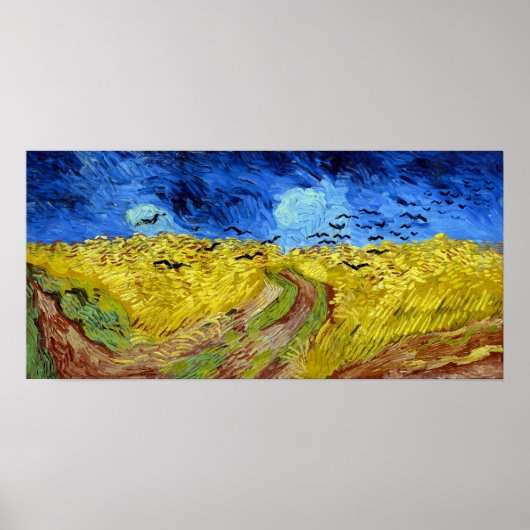 Vincent van Gogh Wheatfield met Crows Poster (Voorkant)