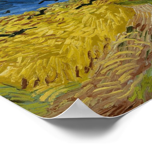 Vincent van Gogh - Wheatfield met Crows Poster (Hoek)