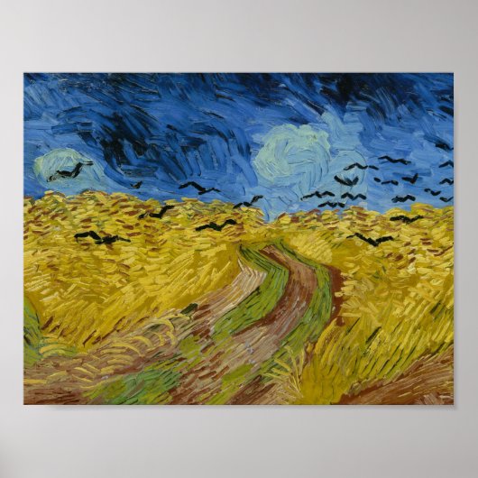 Vincent van Gogh - Wheatfield met Crows Poster (Voorkant)