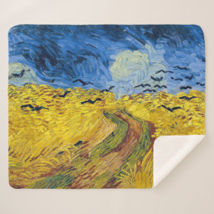 Vincent van Gogh - Wheatfield met Crows Sherpa Deken