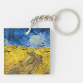 Vincent van Gogh - Wheatfield met Crows Sleutelhanger (Achterkant)