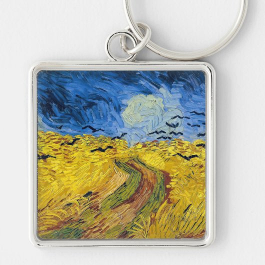 Vincent van Gogh - Wheatfield met Crows Sleutelhanger (Voorkant)
