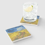 Vincent van Gogh - Wheatfield met Crows Stenen Onderzetter (Zijkant)