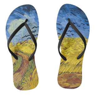 Vincent van Gogh - Wheatfield met Crows Teenslippers