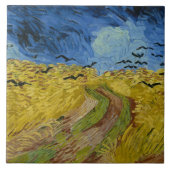 Vincent van Gogh - Wheatfield met Crows Tegeltje (Voorkant)