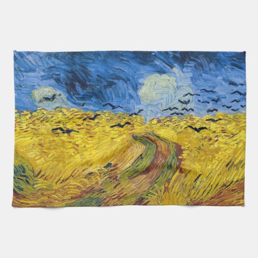 Vincent van Gogh - Wheatfield met Crows Theedoek (Horizontaal)