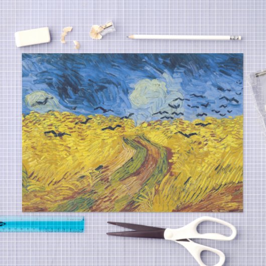 Vincent van Gogh - Wheatfield met Crows Tissuepapier (Craft)