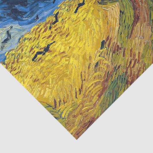Vincent van Gogh - Wheatfield met Crows Tissuepapier (Detail)