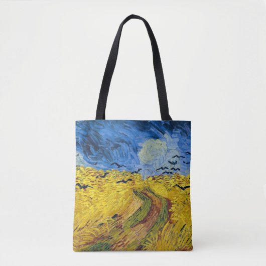Vincent van Gogh - Wheatfield met Crows Tote Bag (Voorkant)