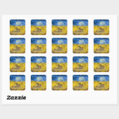 Vincent van Gogh - Wheatfield met Crows Vierkante Sticker (Vel)