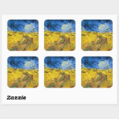 Vincent van Gogh - Wheatfield met Crows Vierkante Sticker (Vel)