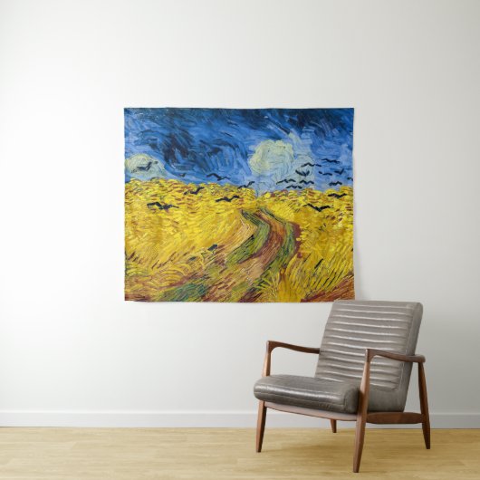 Vincent van Gogh - Wheatfield met Crows Wandkleed (In Situ (horizontaal))