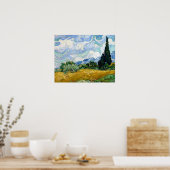 Vincent van Gogh Wheatfield met Cypresses Poster (Keuken)