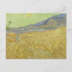 Vincent van Gogh - Wheatfield met een aperaar Briefkaart