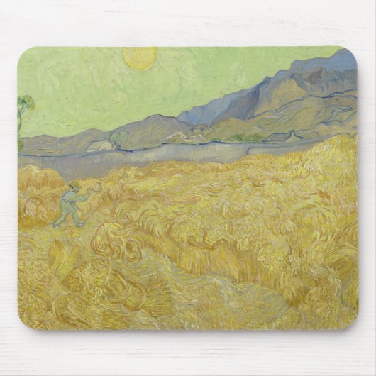 Vincent van Gogh - Wheatfield met een aperaar Muismat (Voorkant)