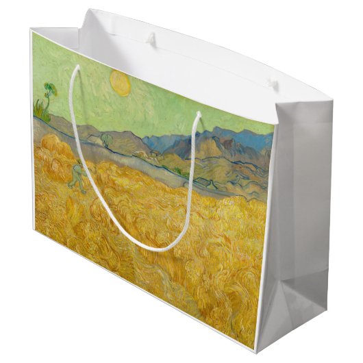 Vincent van Gogh - Wheatfield met een Reaper Groot Cadeauzakje (Achterkant Gekanteld)