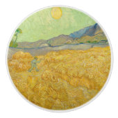 Vincent van Gogh - Wheatfield met een Reaper Keramische Knop (Voorkant)