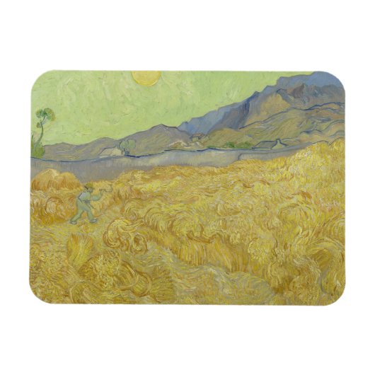 Vincent van Gogh - Wheatfield met een Reaper Magneet (Horizontaal)