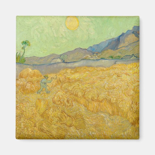 Vincent van Gogh - Wheatfield met een Reaper Magneet (Voorkant)