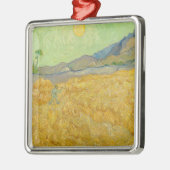 Vincent van Gogh - Wheatfield met een Reaper Metalen Ornament (Links)