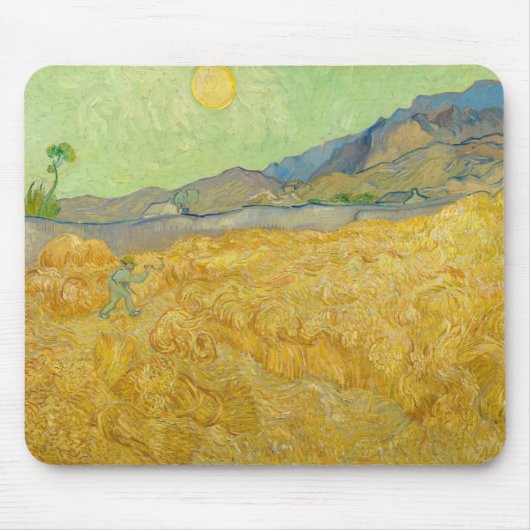 Vincent van Gogh - Wheatfield met een Reaper Muismat (Voorkant)