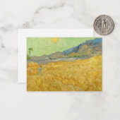 Vincent van Gogh - Wheatfield met een Reaper Notitiekaartje (Voorkant / Achterkant in situ)