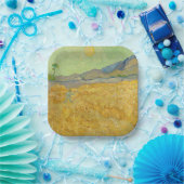 Vincent van Gogh - Wheatfield met een Reaper Papieren Bordje (Feest)