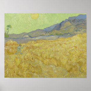 Vincent van Gogh - Wheatfield met een Reaper Poster