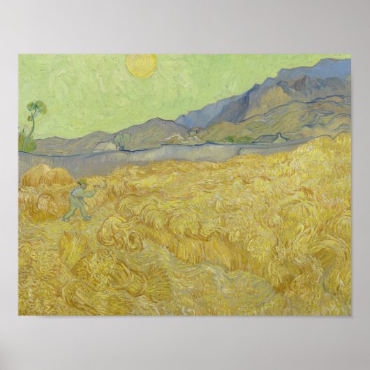 Vincent van Gogh - Wheatfield met een Reaper Poster (Voorkant)