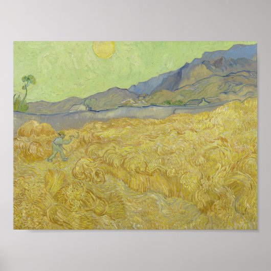 Vincent van Gogh - Wheatfield met een Reaper Poster (Voorkant)