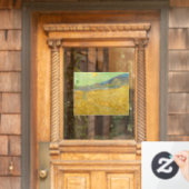 Vincent van Gogh - Wheatfield met een Reaper Raamsticker (Huis Deur)