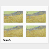 Vincent van Gogh - Wheatfield met een Reaper Rechthoekige Sticker (Vel)