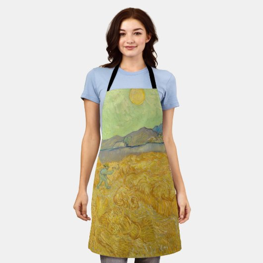 Vincent van Gogh - Wheatfield met een Reaper Schort (Gedragen)