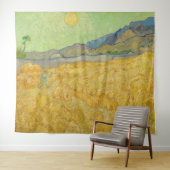 Vincent van Gogh - Wheatfield met een Reaper Wandkleed (In Situ (horizontaal))