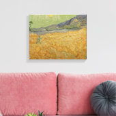 Vincent van Gogh | Wheatfield met Reaper, 1889 Canvas Afdruk (Insitu (Woonkamer))